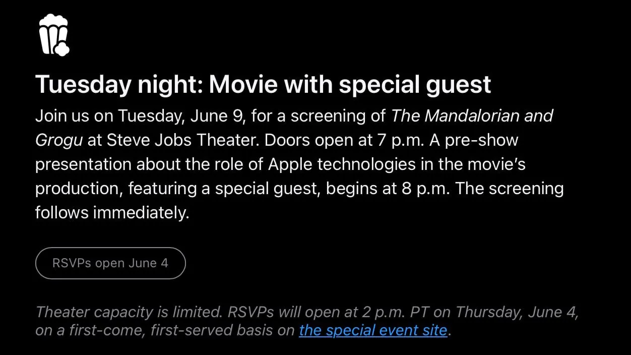 苹果 WWDC26 将放映《星球大战：曼达洛人与古古》电影 - 图3