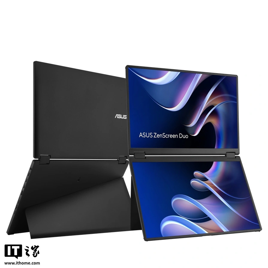 华硕发布 ZenScreen Duo MB14FCD 双屏便携显示器 - 图1
