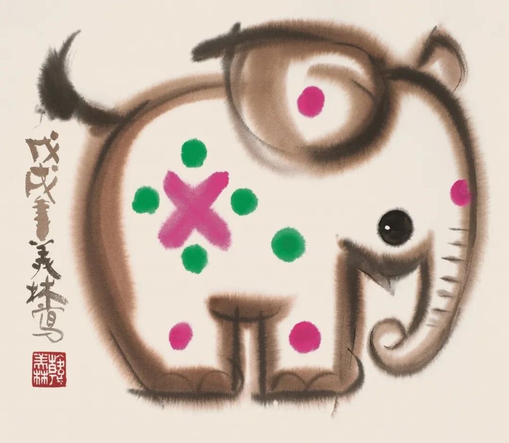 儿童节，请看韩美林画笔下的纯真与童趣 - 图33