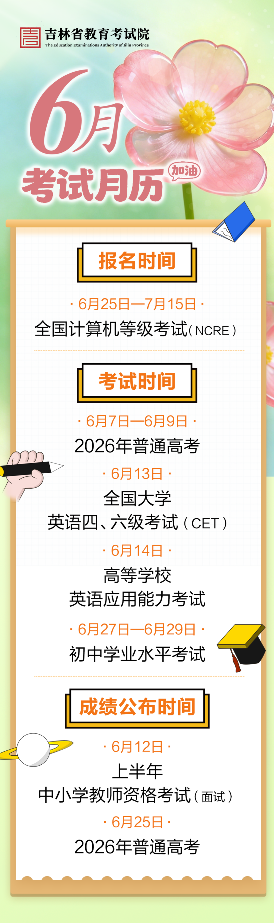吉林省高考成绩公布时间确定 - 图1