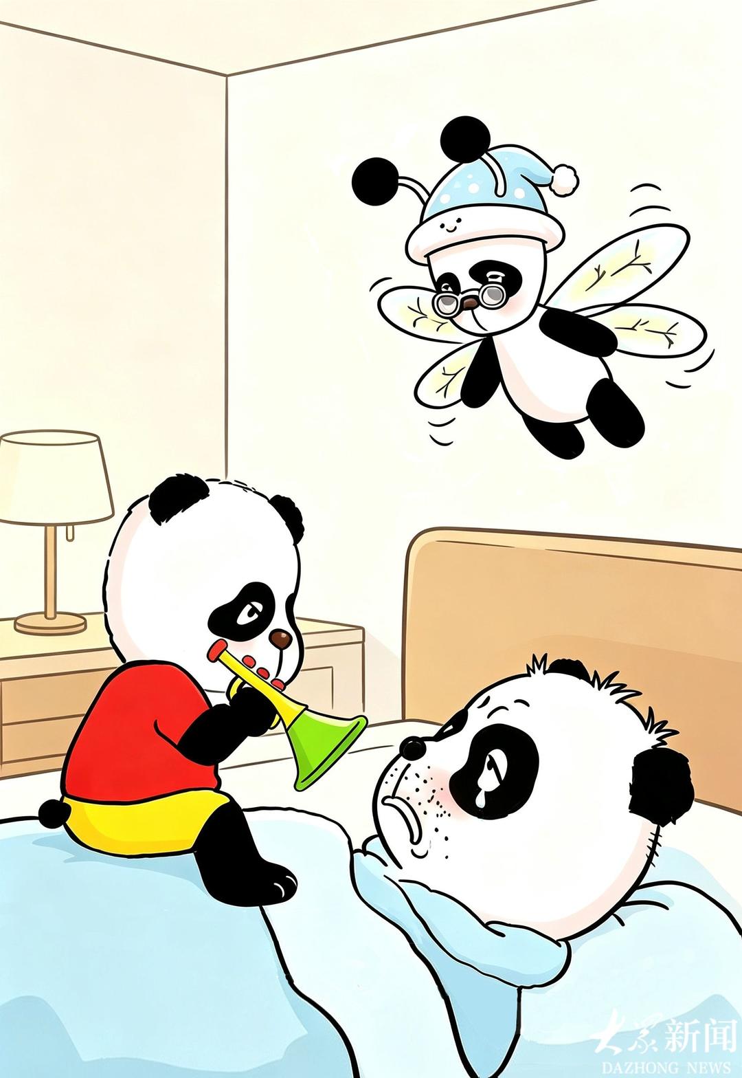 熊猫画画：小小的你 节日快乐 - 图3