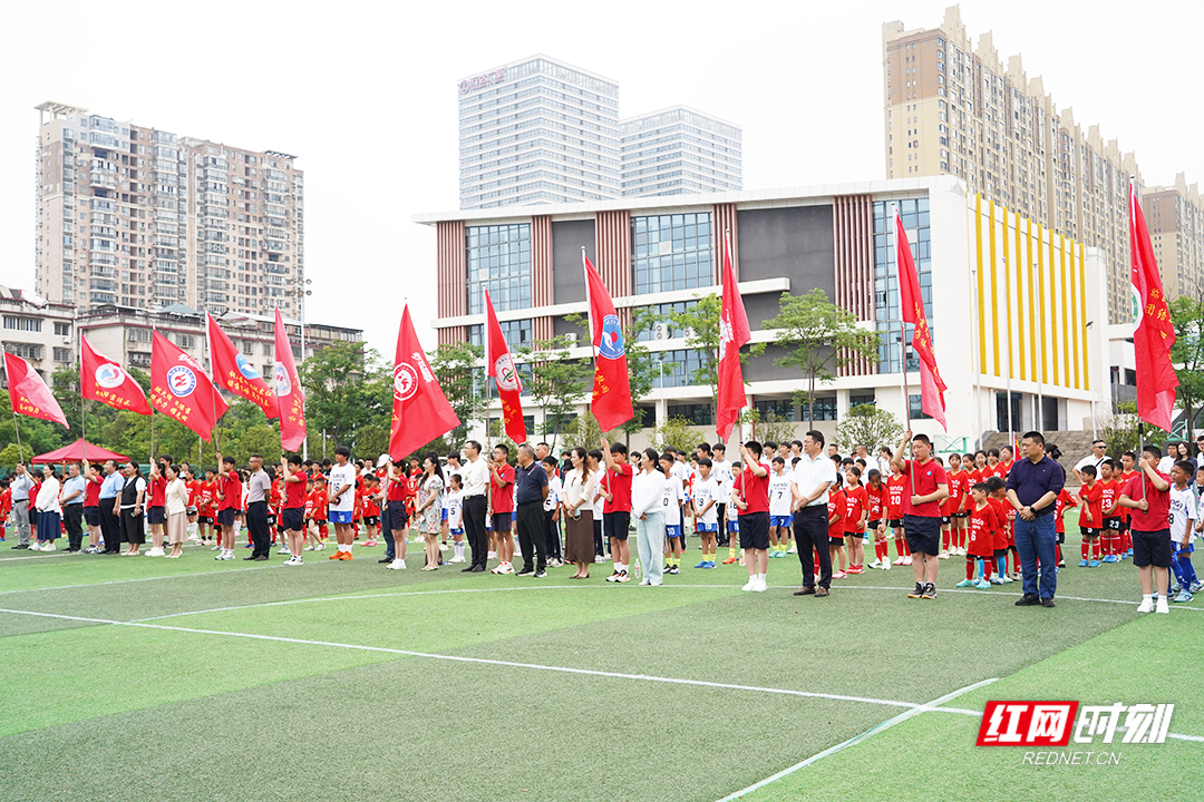 40支队伍绿茵争锋 第二届“迅达杯”岳塘区青少年足球联赛火热开赛 - 图1