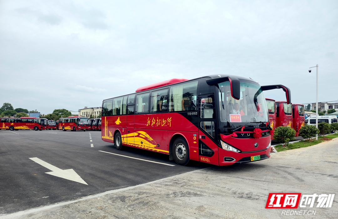 视频丨韶山军博园新增38台新能源旅游大巴 护航红色研学 - 图4