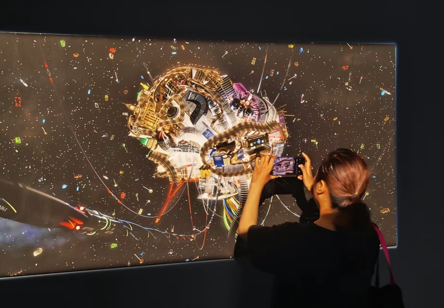 以类脑智能为思想现场，复旦大学首届科技艺术展“涌·现”开幕 - 图3