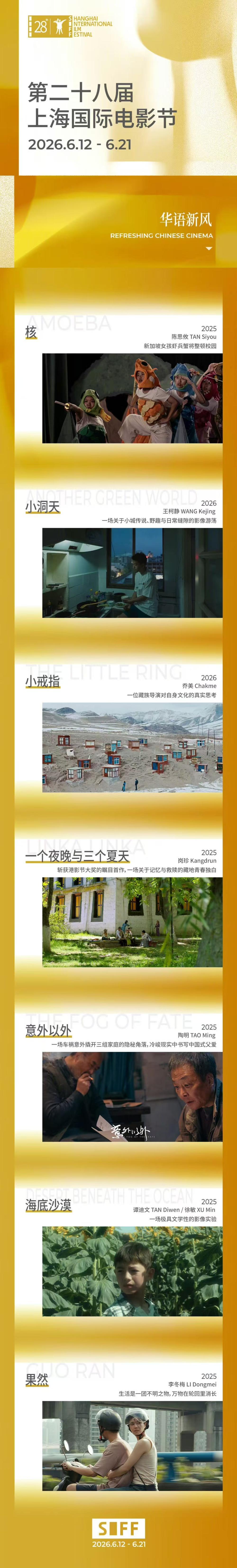 第28届上海国际电影节公布“华语新风”等单元片单 - 图1