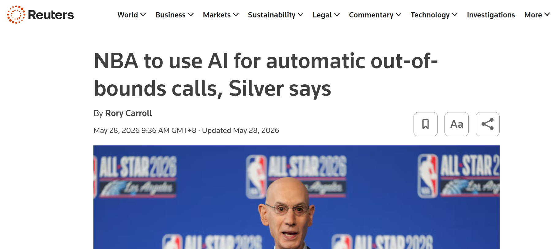 鹰眼 2.0 来了，NBA 引入 AI 系统替代人工出界判罚 - 图1