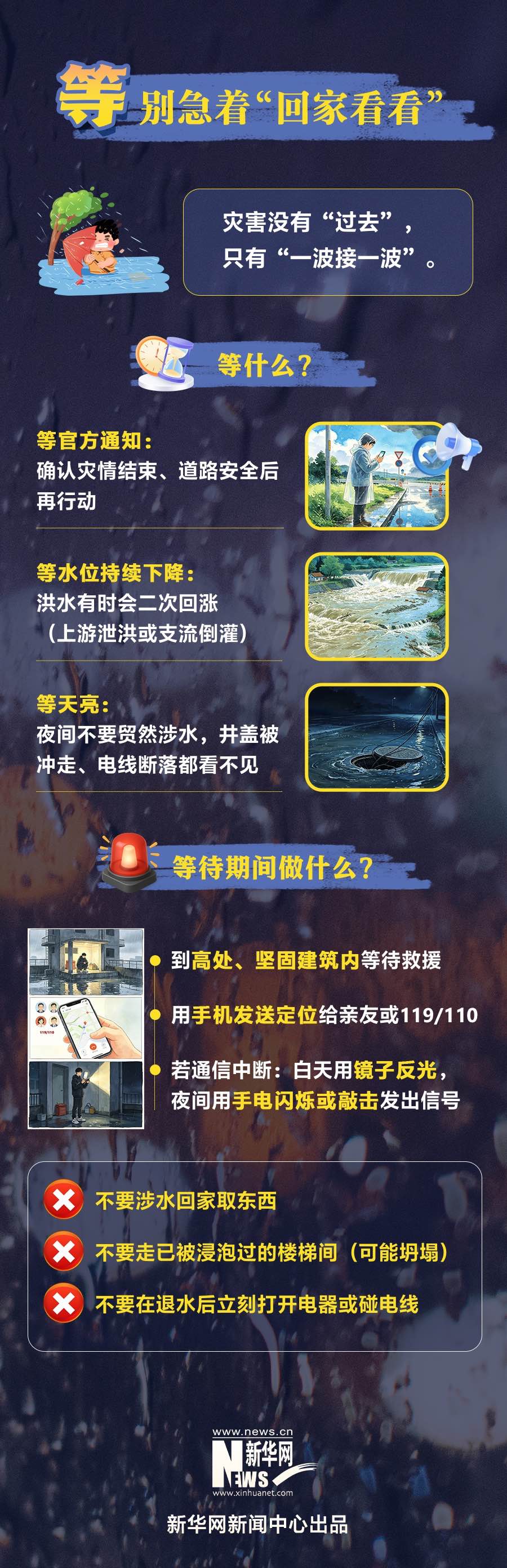 遇到强降雨灾害，记住“跑、躲、等”三字诀 - 图3