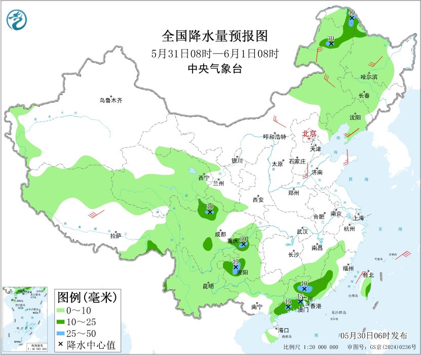 云南广东等地仍有分散性强降水 西北部分地区有沙尘天气 - 图2