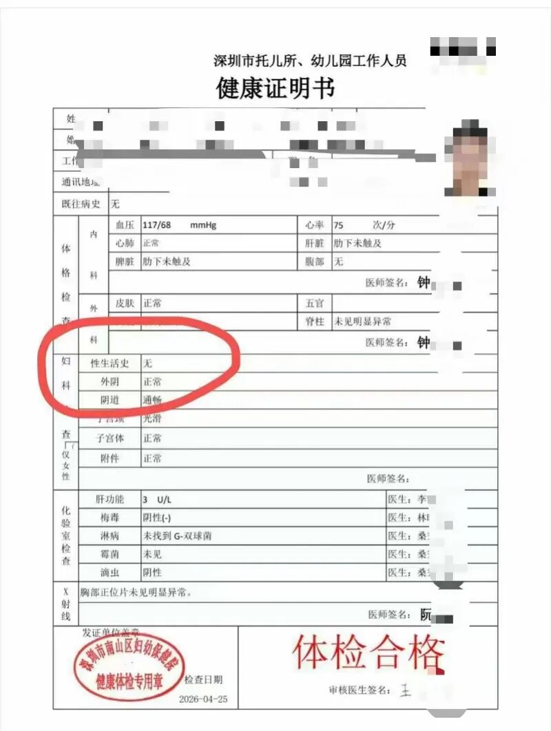 健康证上标注“女性私密”？越界了！ - 图1
