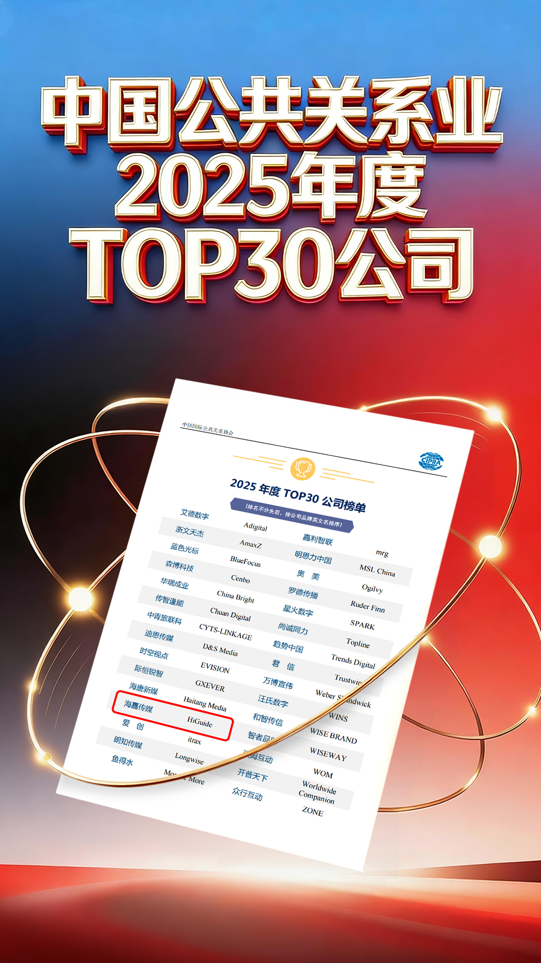 海嘉传媒稳居中国公关TOP公司榜 - 图1