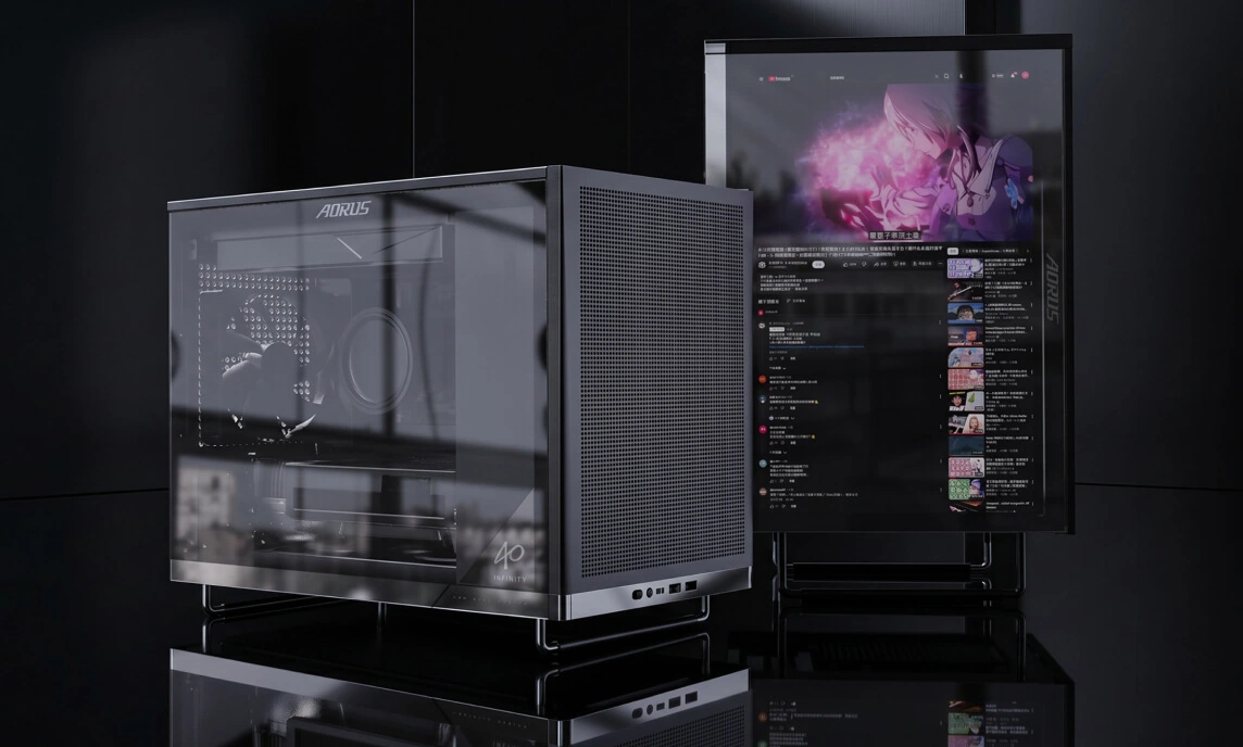 技嘉带来 AORUS INFINITY 键鼠机箱，还有 AORUS ELITE 水冷 - 图3