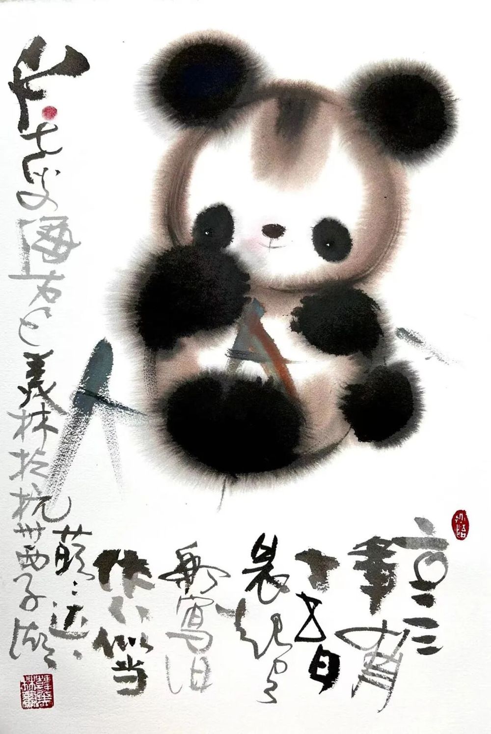 儿童节，请看韩美林画笔下的纯真与童趣 - 图40