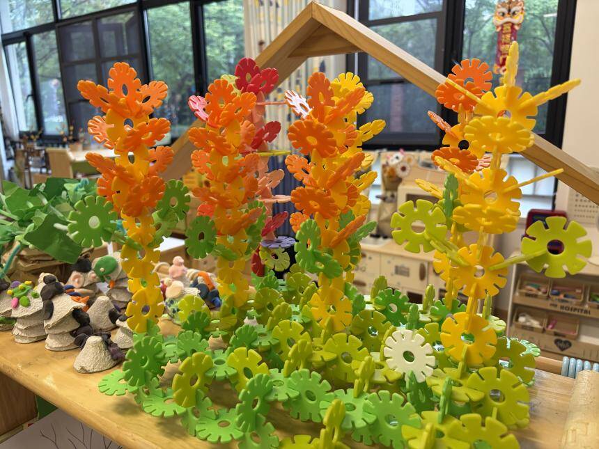 雪花片变“麦田”，小手动起来的奇思妙想 - 图3