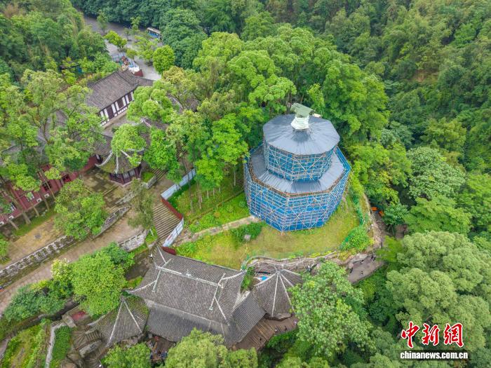 守护明代木构遗存 大足石刻万岁楼外立面修缮基本完工 - 图1