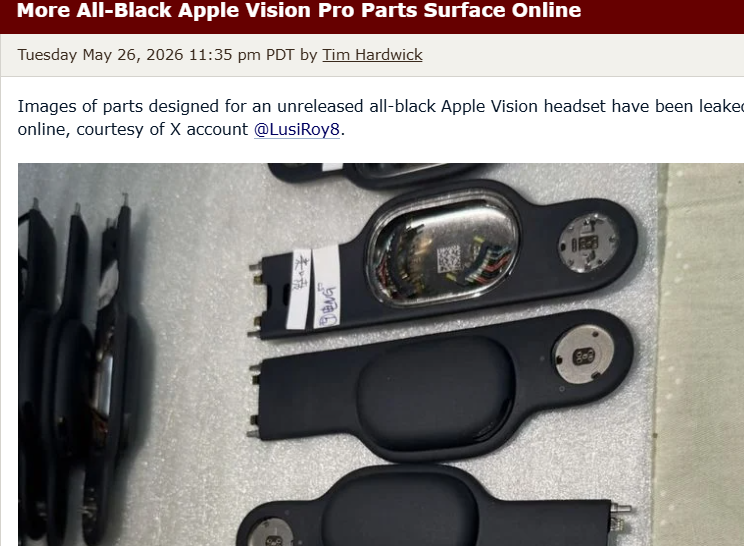 纯黑配色登场！苹果第二代Vision Pro配件曝光 - 图1