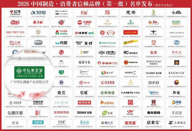 华弘草芝堂荣膺“2026中国制造·消费者信赖品牌”央媒权威认证 - 图2