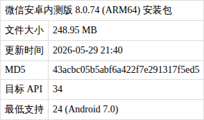 微信安卓版8.0.74最新官方内测版下载发布 - 图1
