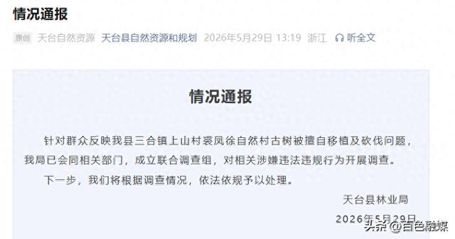600年古树为省重点工程让路后死亡，村干部：对方称不签字确认“树是冻死的”就不给60万元的“补偿款”；最新通报：已成立联合调查组 - 图1