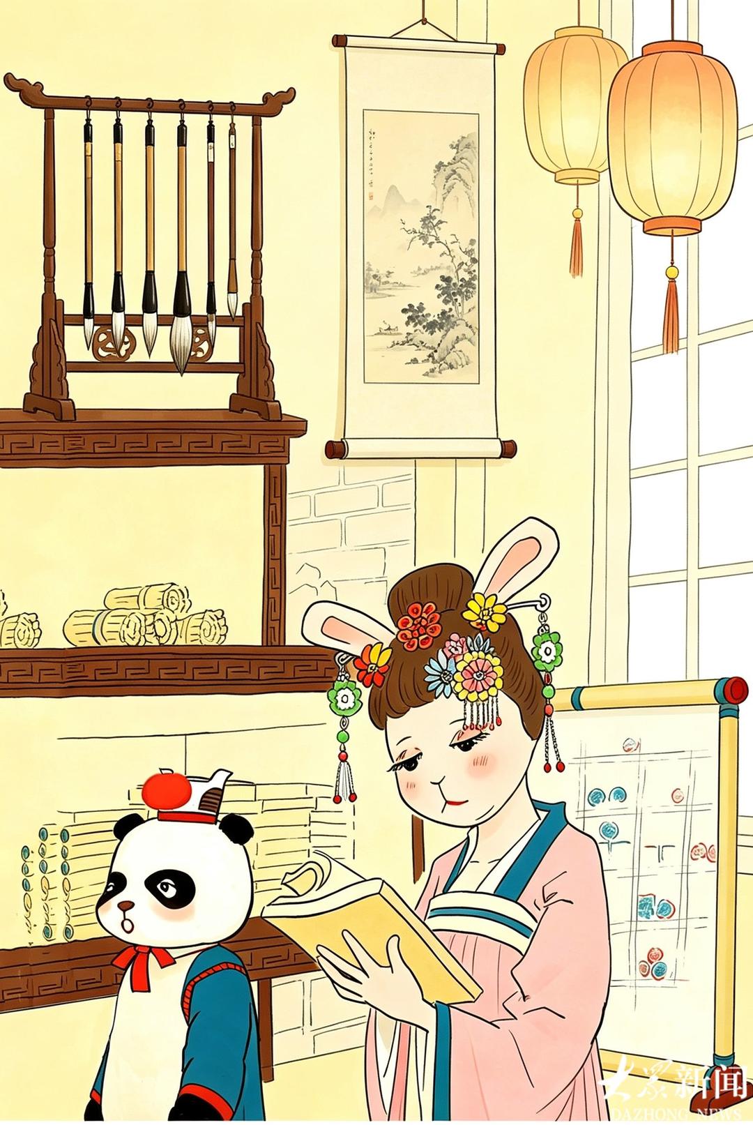 熊猫画画：小小的你 节日快乐 - 图7