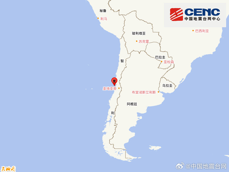 智利中部沿岸远海发生6.0级地震，震源深度10千米 - 图1