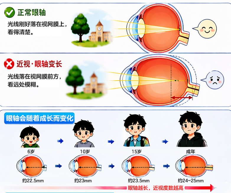 重庆爱尔眼科按需实施联合疗法，12岁近视少年眼轴实现回退 - 图1