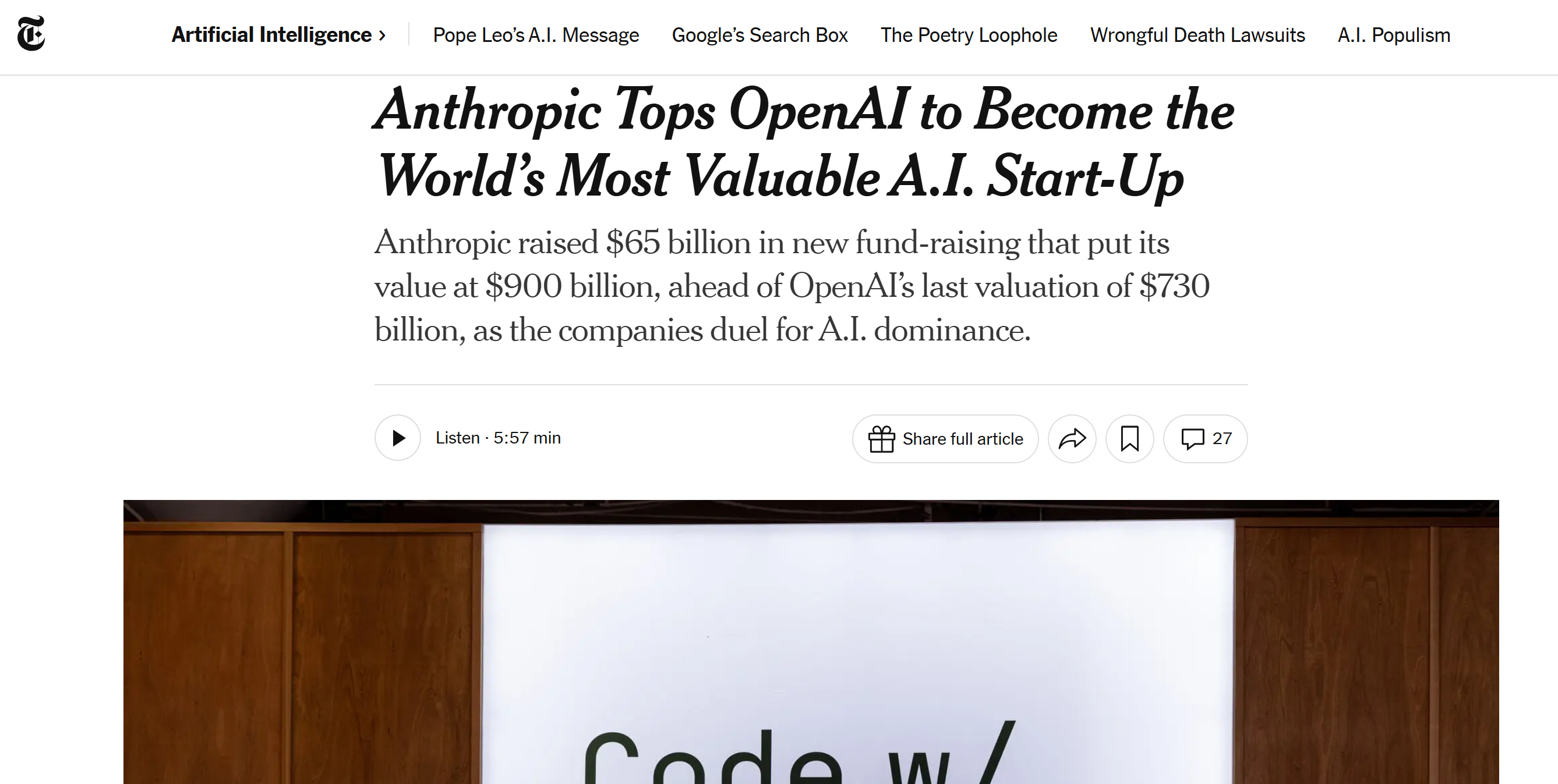 估值近万亿，AI 巨头 Anthropic 完成最后一轮私募融资 - 图1