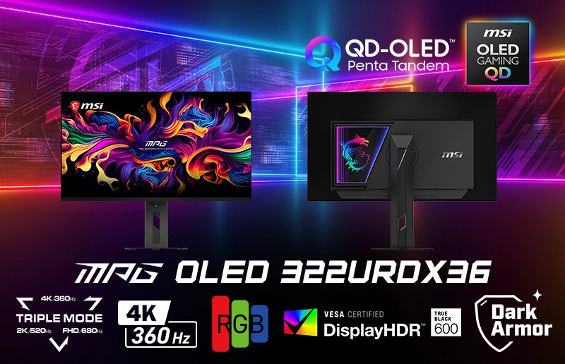 微星宣布全球首款三模 QD-OLED 游戏显示器：支持 4K / 2K / FHD - 图1