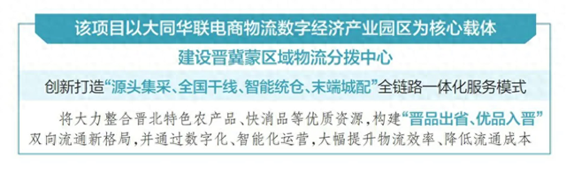 大同：晋北仓配一体化供应链基地启用 - 图1