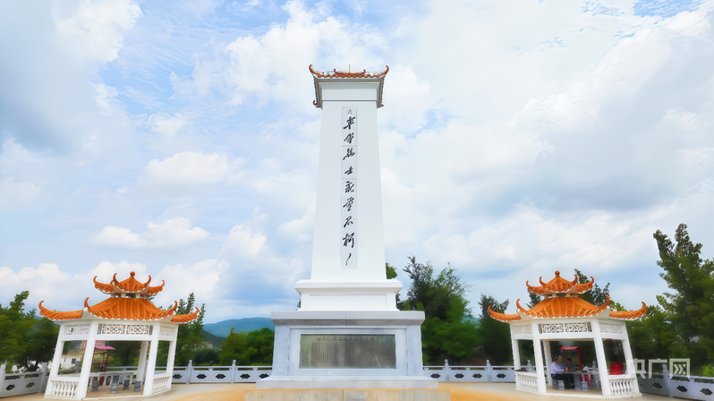 红星耀海棠丨仲田岭革命烈士纪念碑前追忆 - 图1